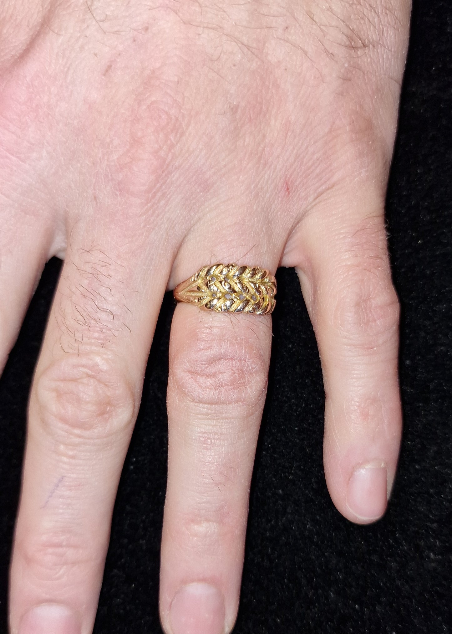 9ct Yellow Gold 3 Row Keeper Ring, 9ct Gold S - EW Jewellery 