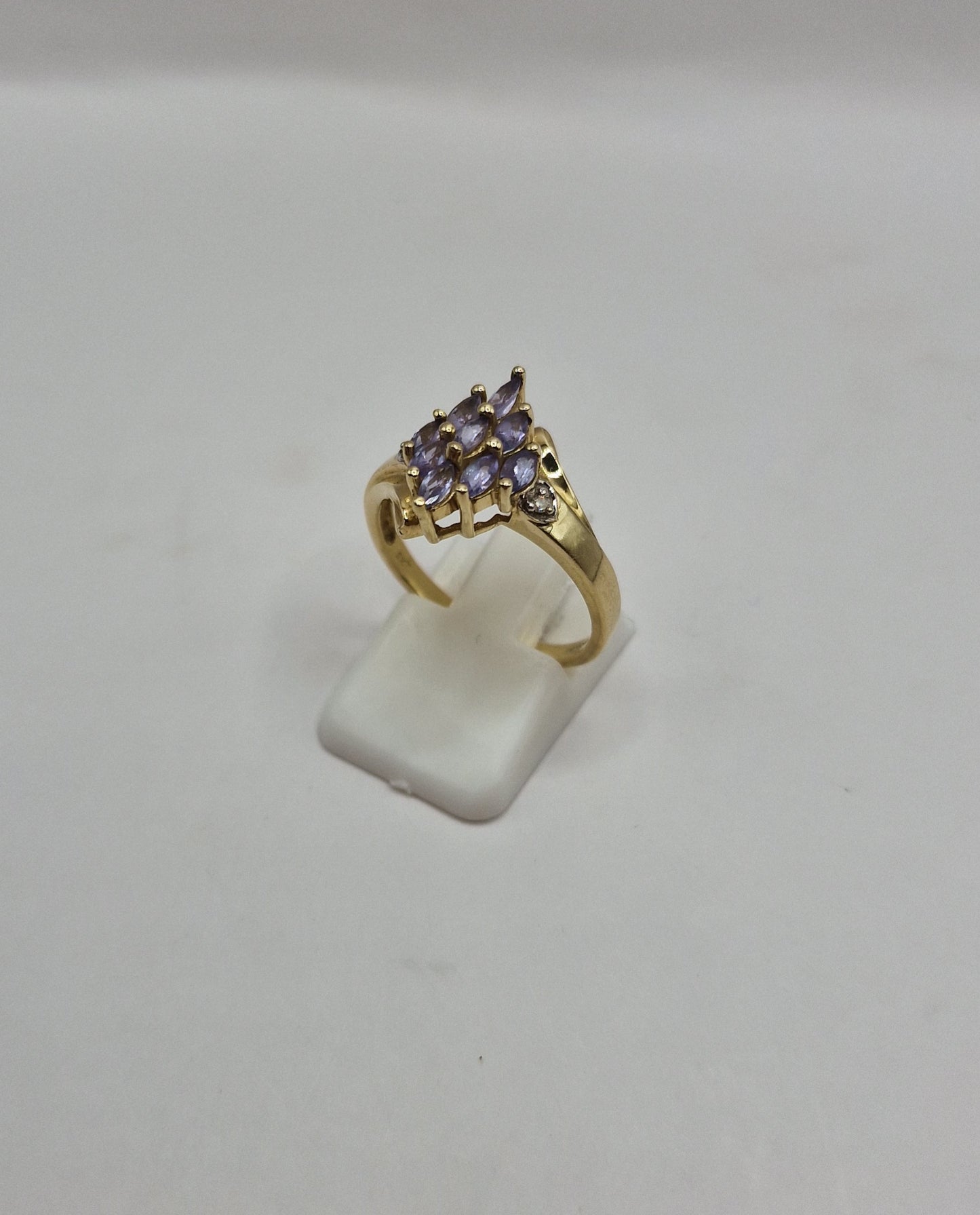 9ct Gold Tanzanite and Diamond QVC Ring P