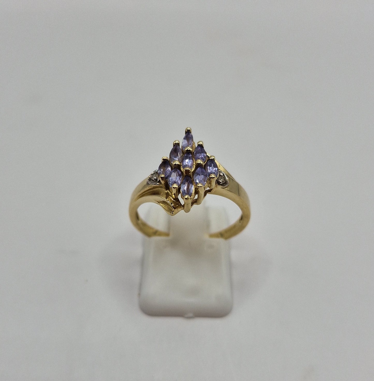 9ct Gold Tanzanite and Diamond QVC Ring P