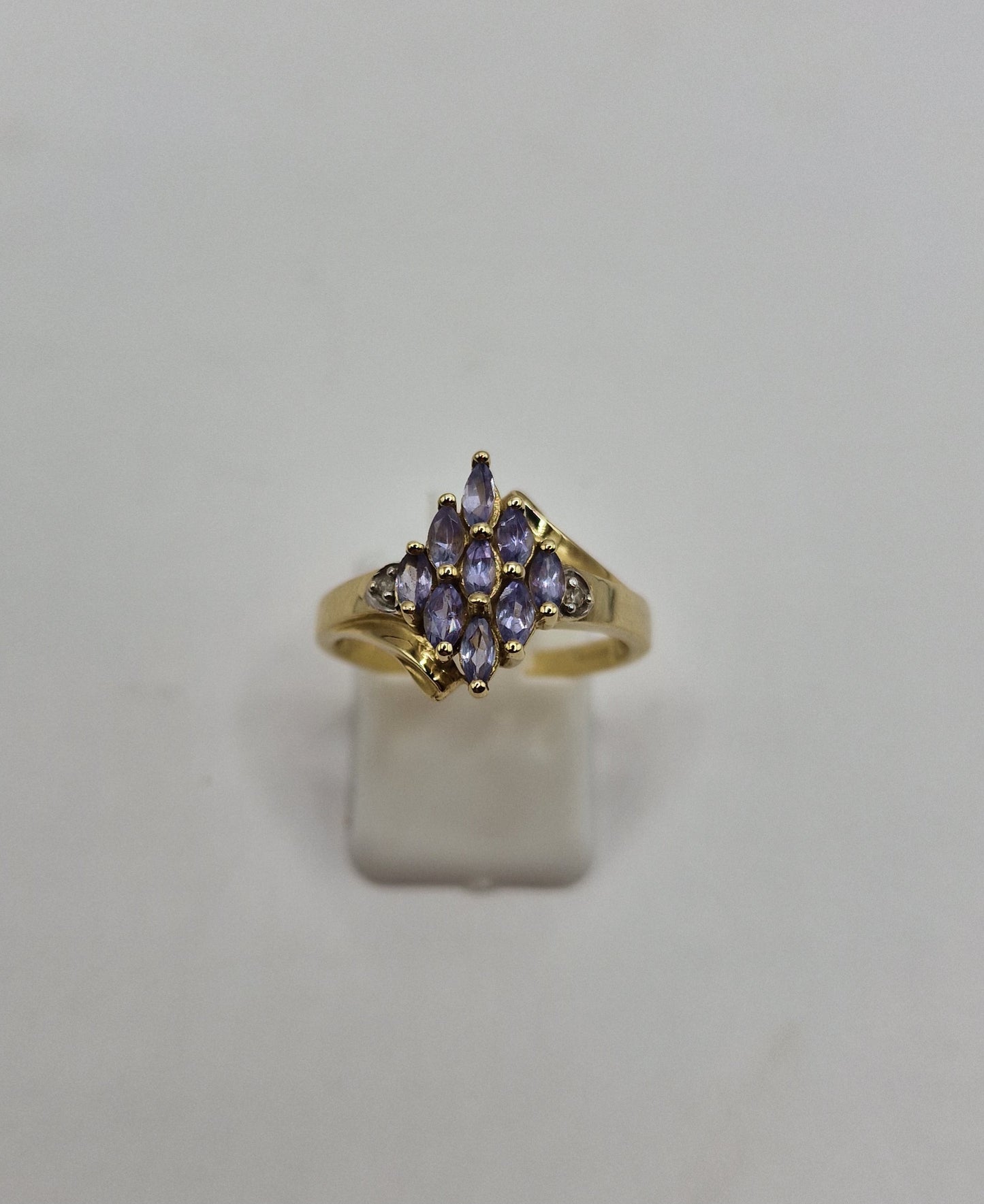 9ct Gold Tanzanite and Diamond QVC Ring P