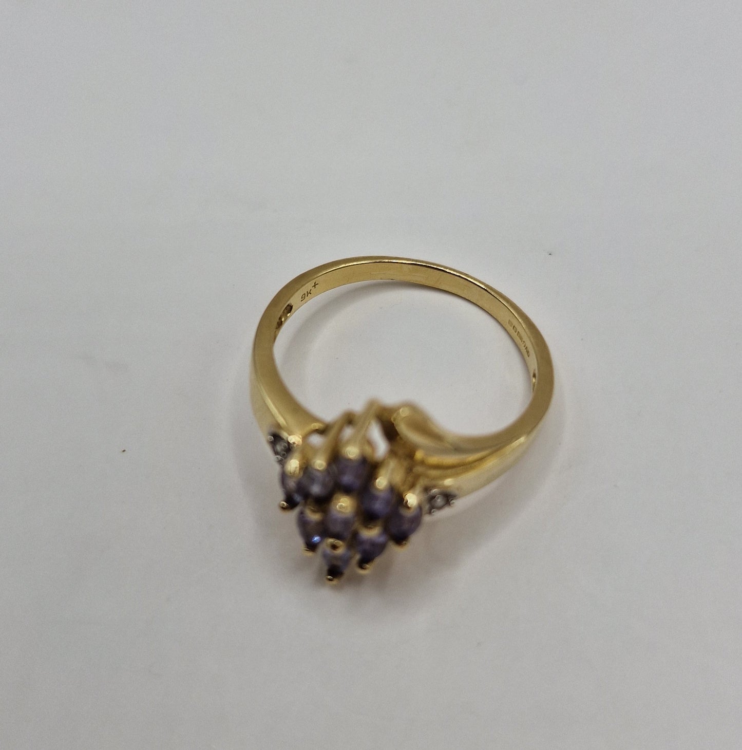 9ct Gold Tanzanite and Diamond QVC Ring P